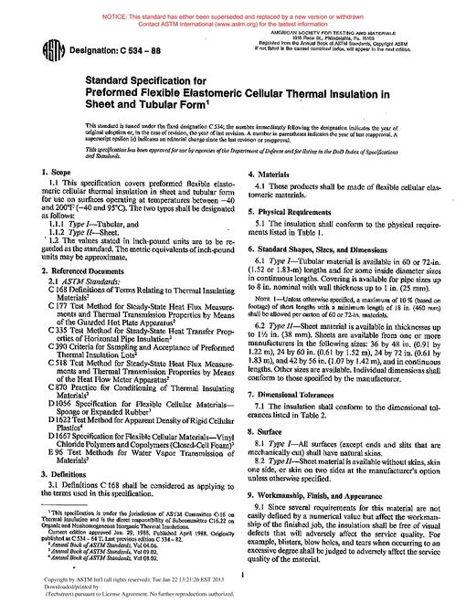ASTM C534-88