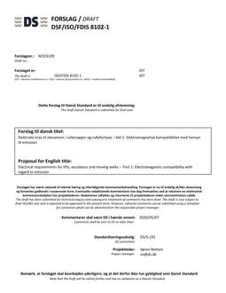 DANSK DSF/ISO/FDIS 8102-1
