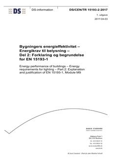DANSK DS/CEN/TR 15193-2