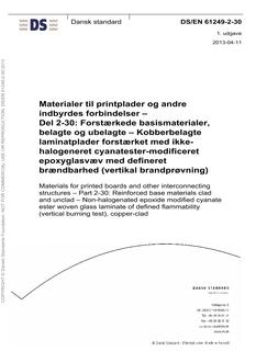 DANSK DS/EN 61249-2-30