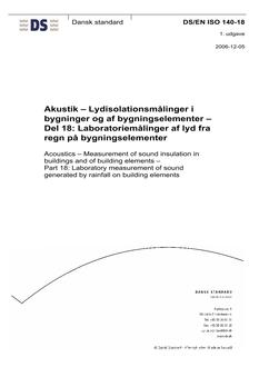 DANSK DS/EN ISO 140-18