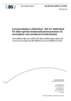 DANSK DS/EN IEC 60825-12