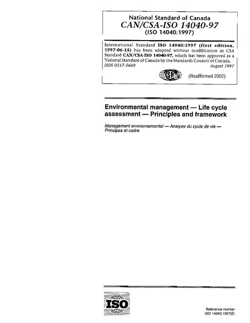 CAN/CSA-ISO 14040-97 (R2002)