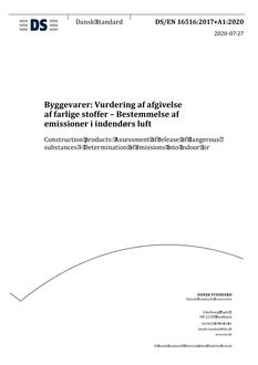 DANSK DS/EN 16516+A1