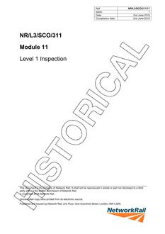 NR NR/L3/SCO/311/11 ISSUE 1