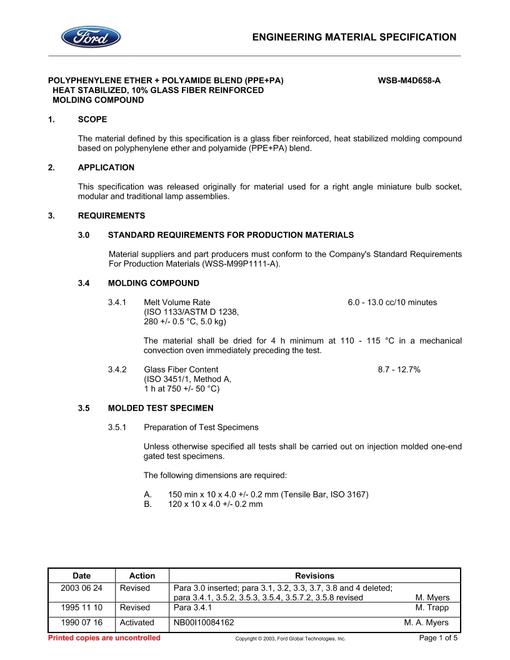 FORD WSB-M4D658-A