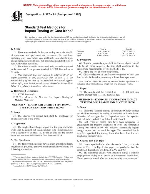 ASTM A327-91(1997)