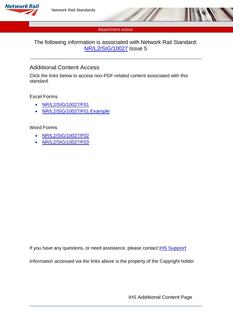 NR NR/L2/SIG/10027 ISSUE 5