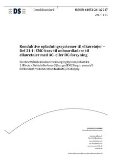 DANSK DS/EN 61851-21-1