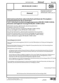 DIN EN ISO/IEC 15408-3 - DRAFT