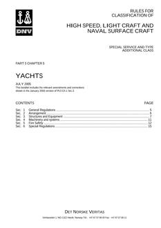 DNV DNV-RU-HSLC PART 5 CHAPTER 5
