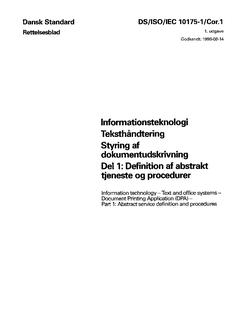 DANSK DS/ISO/IEC 10175-1