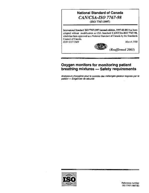 CAN/CSA-ISO 7767-98 (R2003)