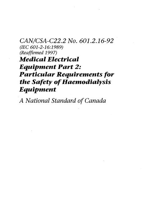 CAN/CSA 601.2.16-92