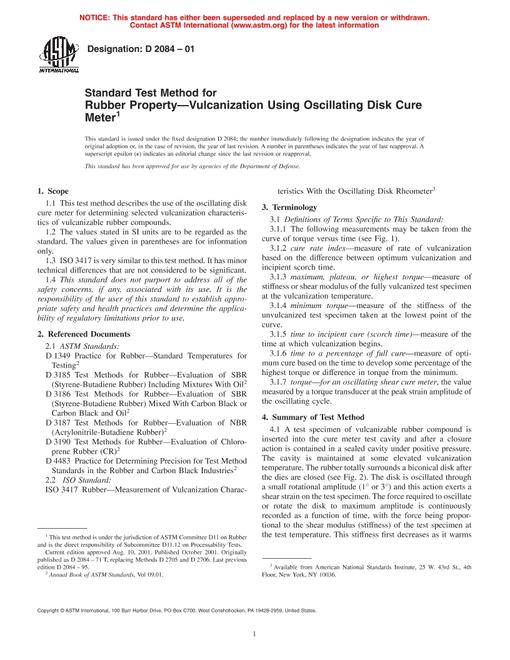 ASTM D2084-01