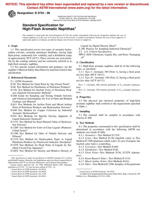 ASTM D3734-96