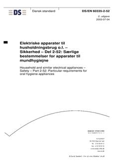 DANSK DS/EN 60335-2-52