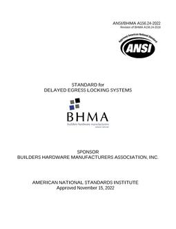 BHMA A156.24-2022