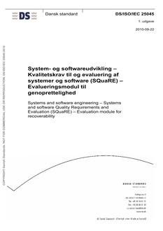 DANSK DS/ISO/IEC 25045
