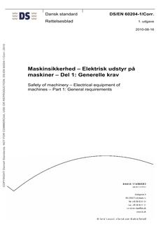 DANSK DS/EN 60204-1/CORR.