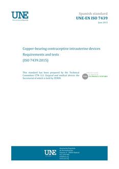 AENOR UNE-EN ISO 7439