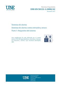 AENOR UNE-EN 50131-1/A2