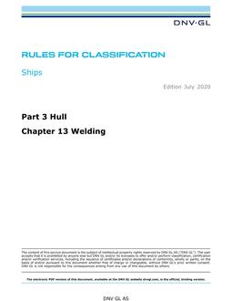 DNV DNVGL-RU-SHIPS PART 3 CHAPTER 13