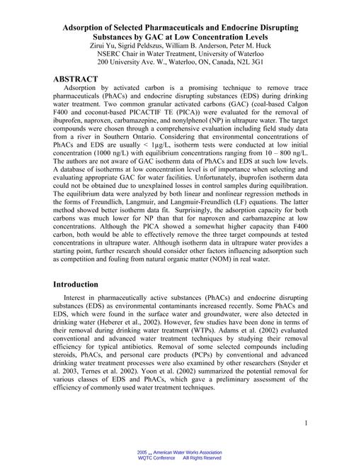 AWWA WQTC62398