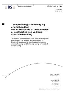 DANSK DS/EN ISO 3175-4