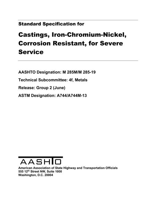 AASHTO M 285M/M 285-19