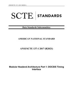 SCTE 137-1 2017 (R2021)
