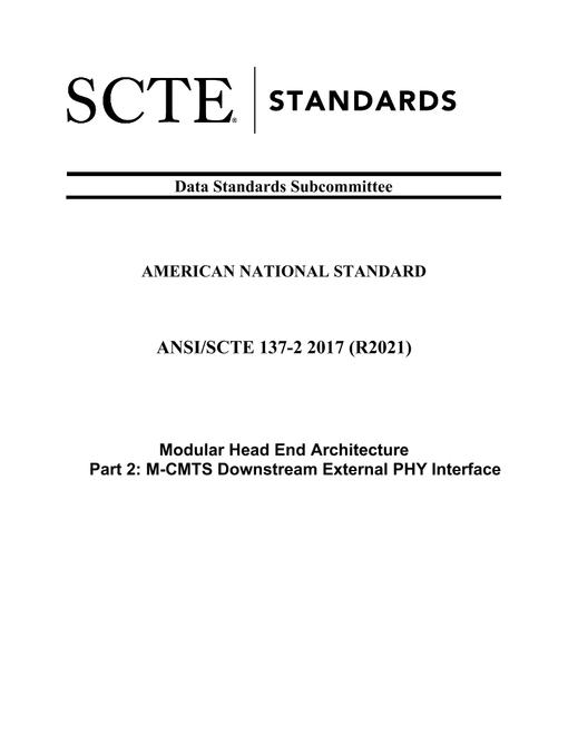 SCTE 137-2 2017 (R2021)