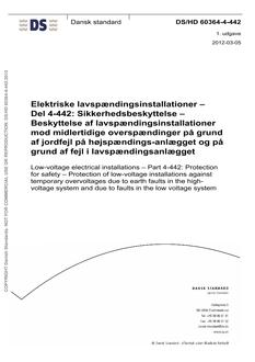 DANSK DS/HD 60364-4-442