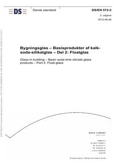 DANSK DS/EN 572-2