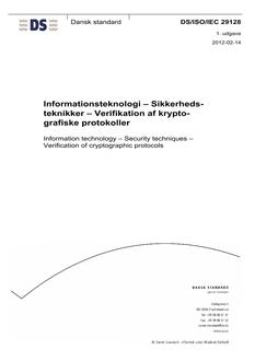 DANSK DS/ISO/IEC 29128