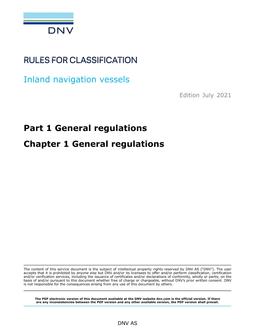 DNV DNV-RU-INV PART 1 CHAPTER 1