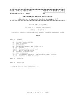 NAVY UFGS-01 31 23.13 20