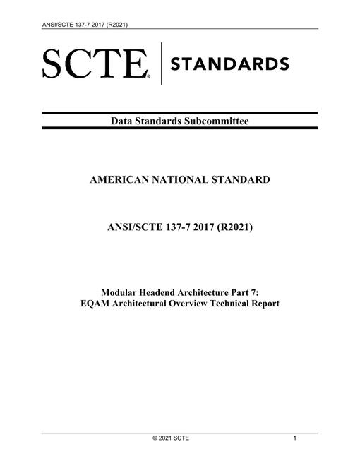 SCTE 137-7 2017 (R2021)