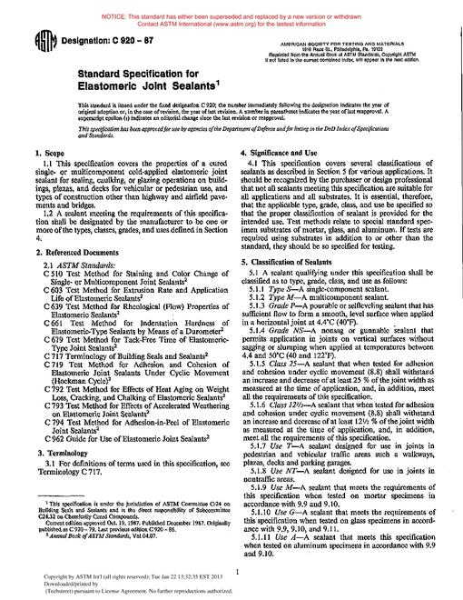 ASTM C920-87