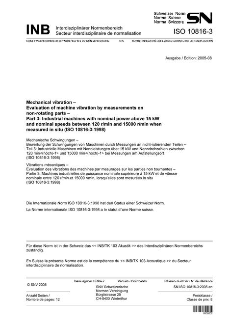 SNV SN ISO 10816-3