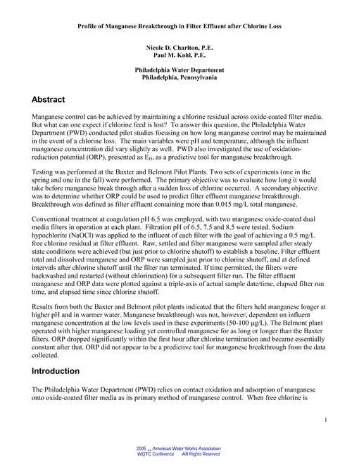 AWWA WQTC62416