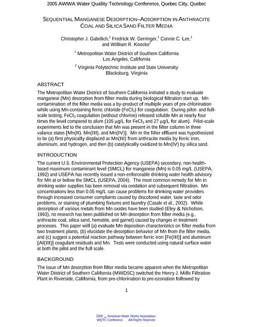 AWWA WQTC62417