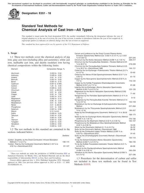 ASTM E351-18