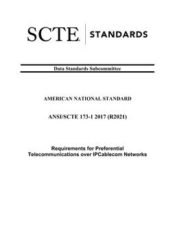 SCTE 173-1 2017 (R2021)