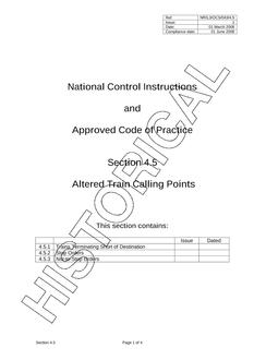 NR NR/L3/OCS/043/4.5 ISSUE 1