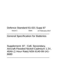 MODUK DEF STAN 61-021: SUPP 87