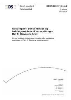 DANSK DS/EN 60309-1