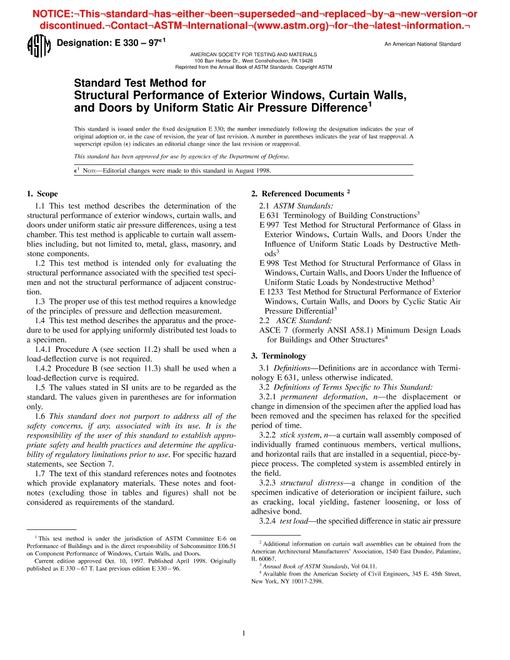 ASTM E330-97e1