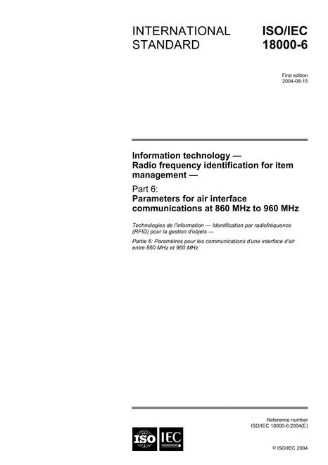 ISO/IEC 18000-6:2004