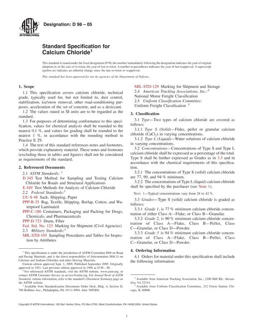 ASTM D98-05